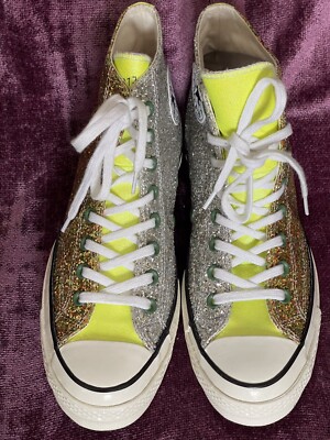 Converse 70 Chuck Taylor Hi JW Anderson Glitter Pack Gold Silver  NWOT