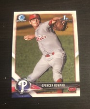 Spencer Howard 2018 Bowman Chrome Prospects 1st Bowman #BCP91 Phillies