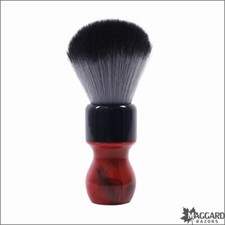 Shaving Brush -Maggard Razors Red Swirl Handle Timberwolf Synthetic, 24mm