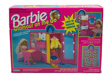 Barbie Glamour on the Go nuova scatola aperta vintage 1994 custodia si illumina #12255
