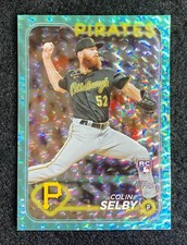 2024 Topps Series 2 #668 Colin Selby RC Aqua Foil Pittsburg Pirates 53/399
