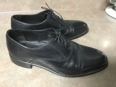 Florsheim Men Size 9 Black Leather Cap Toe Oxford Dress Shoe 17168 Florsheim Mens Solid Black Midtown Cap Toe Oxford Leather  main image 2