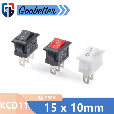 On/off Micro Rocker Switch Micro Rocker Switch Latching Rectangular 3A 250V ON OFF 15 x 10mm 2/3 ...