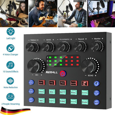 Podcast Equipment Bundle Audio Interface All-in-One DJ-Mixer für Live-Streaming