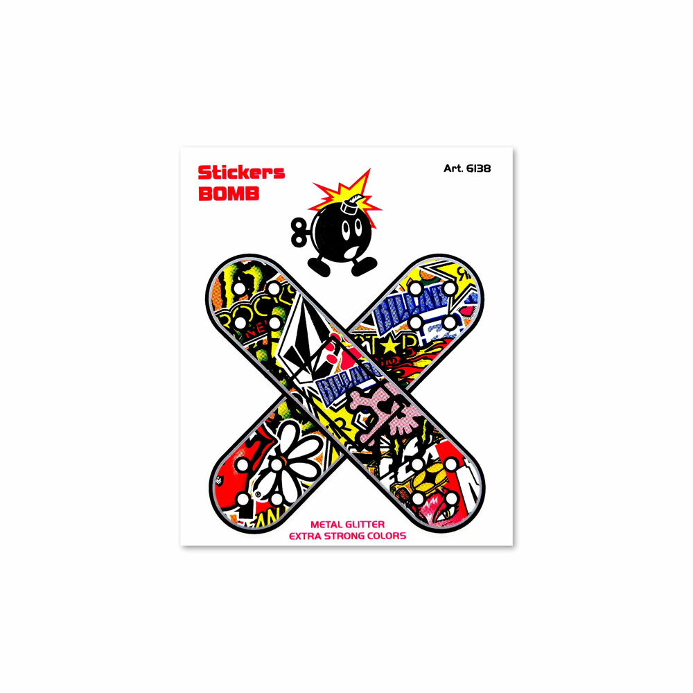 Adesivi Stickers Bomb Snowboard 10 x 12 cm