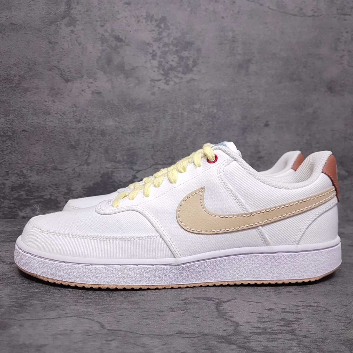 Nike Court Vision Low Canvas Sneakers Mens Size 10.5 White Sesame DV0736-100 $_57.JPG?set_id=880000500F main image 3