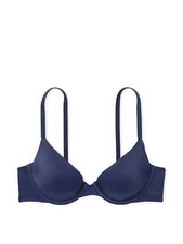 PINK Victoria's Secret Navy Script 32DD Wear Everywhere T-Shirt Light Lined Bra