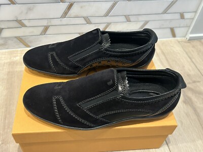 Tod's Women's Slip On Shoes in Black Leather Suede Size 8.5 READ