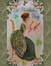 St Patrick's Day Irish Lady Sign or Door Hanger