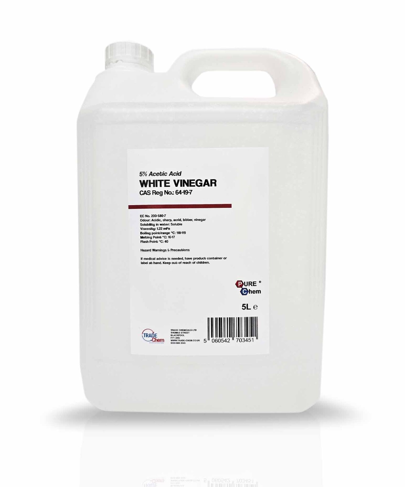White Vinegar 5% Acetic Acid - 5L Indoor/Outdoor cleaning - Image 2