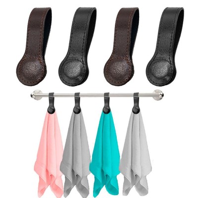 Leather Kitchen Towel Clip with Magnet Magnetic Hand For Simple^ Holder P5F8