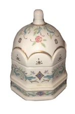 VTG PRESTIGE PLACE Venetian  Porcelain Trinket Vanity Jar - Japan # 2 Nice