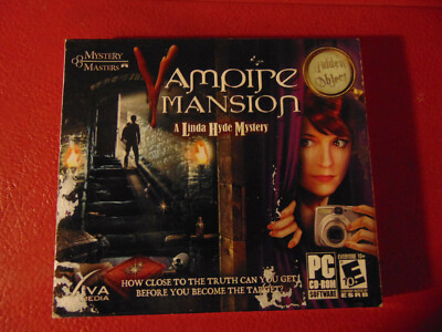 Vampire Mansion: A Linda Hyde Mystery Jewel Case (PC, 2011) Hidden Object Game