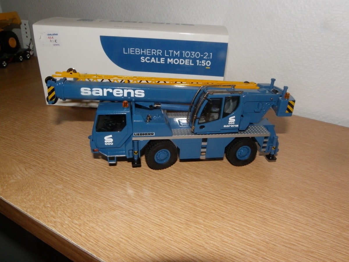 Grue Liebherr LTM 1300 Sarens - 1/50 WSI - Miniature Métal Blanc Occasion