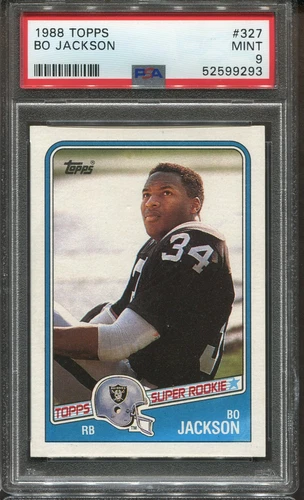 1988 Topps #327 Bo Jackson PSA 9 ++ Centered Los Angeles Raiders
