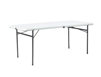 Mainstays 6 Foot Bi-Fold Plastic Folding Table, White