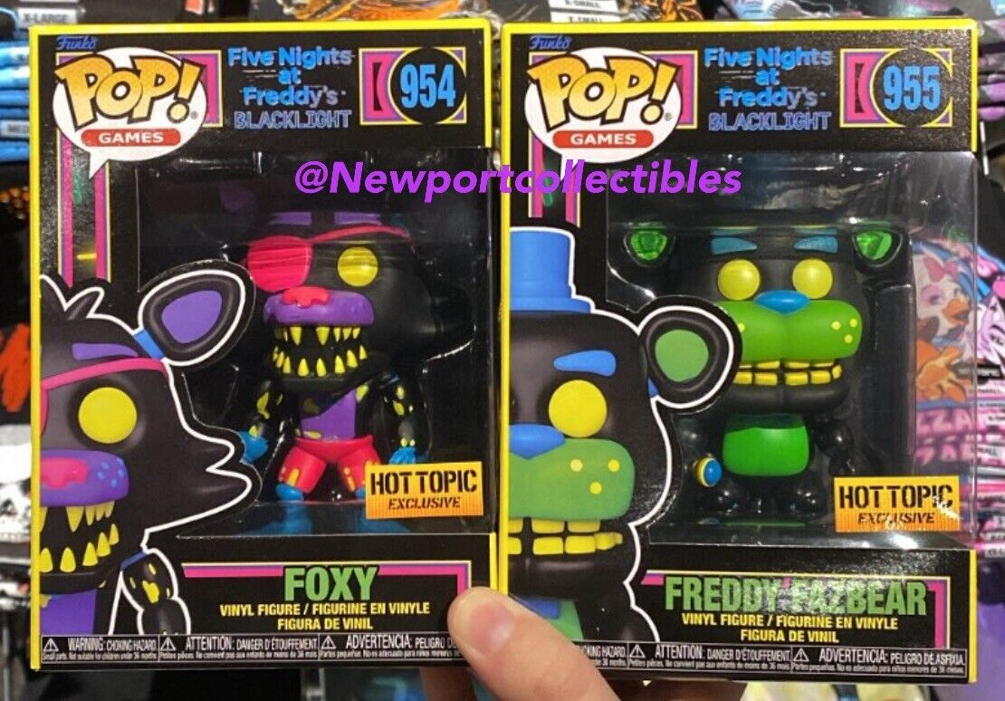 Lançamento de 2023: Foxy e Freddy Fazbear Blacklight Funkos adicionam –  PPJoe Pop Protectors