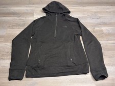 The North Face Womens 1/4 Zip Pullover Knit Hoodie Fleece Lined Pockets Size S