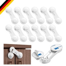 Kimsky 12 Stück Kindersicherung Schrank, Weiß Kindersicherung Schubladen für ...