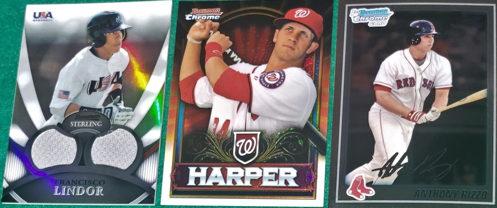 2010 Bowman USA Francisco Lindor Double Jerseys Chrome BRYCE HARPER Rookie REF