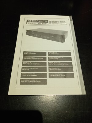 KÖNIG ELECTRONIC PA AMP Handbuch / Anleitung