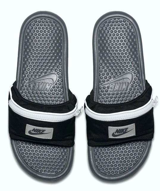 nike slides with a fanny pack