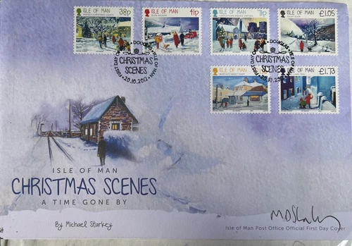 Isle of Man Christmas 2012, FDC signed