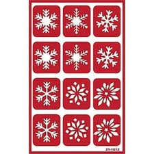 Armour Over n Over Self Stick Reusable Glass Etching Stencils ~ Snowflakes Snow
