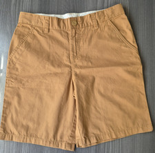 Cat And Jack Boys Brown Flat Front Shorts Adjustable Waist Size L 10/12 