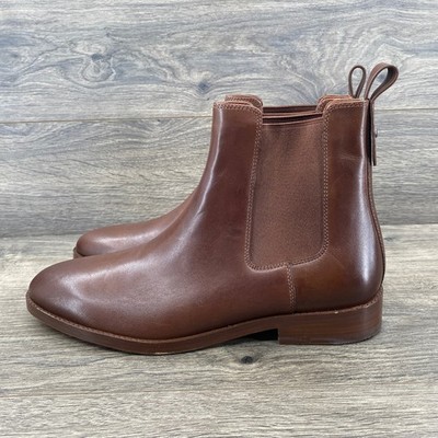 Coach Chelsea Boots Mens 8D Brown Leather Ankle Pull On CP800 C