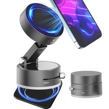 Vacuum Magnetic Phone Holder, Upgrade Reinforced 96LBS Strong Magnet black