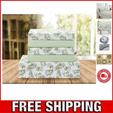 All-Season Luxury King Bedding Set - Palm Leaves Design, Wrinkle-Free Microfiber