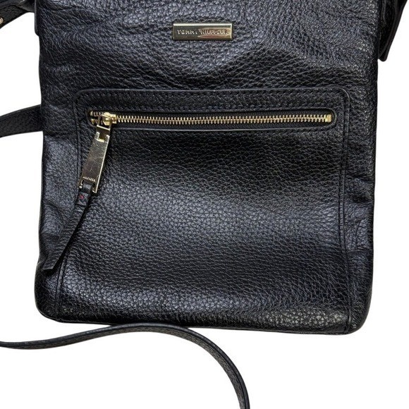 Tommy Hilfiger black crossbody leather navy inside.