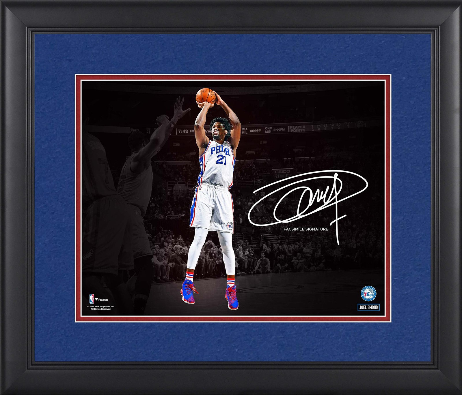 Joel Embiid Philadelphia 76ers Framed 11" x 14"  Photo - Fanatics Authentic