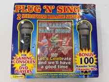 Emerson Plug N Sing Karaoke 100 Songs 2 Microphones NEW BOX Damaged