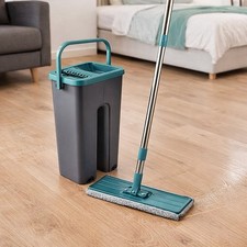 Bodenwischer Bodenreiniger Wischmop 7L 2 Kammern Haushalt Putzeimer 2 Kammern