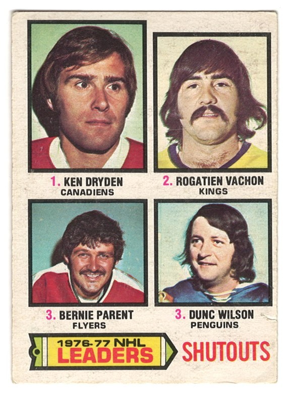 Shutouts Leaders #8 Hockey Cards 1977 O-Pee-Chee trading card — raw and PSA graded price guide