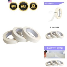 Masking Tape 0.75 Inch x 55 Yards Pack White for Painting Walls Surfaces