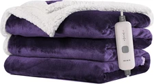 Electric Blanke Control Thick Tufted Sherpa Heated Blanket with 10 Heating Level
