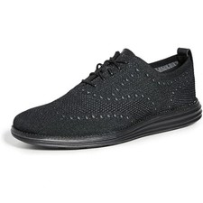 Cole Haan Zerogrand Stitchlite Oxford Sneaker Black Knit Wingtip Shoe C28443 8 M