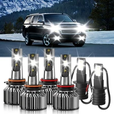 For Chevy Suburban 2500 2000-2000 LED Headlight + Fog Light Bulb High/Low Beam