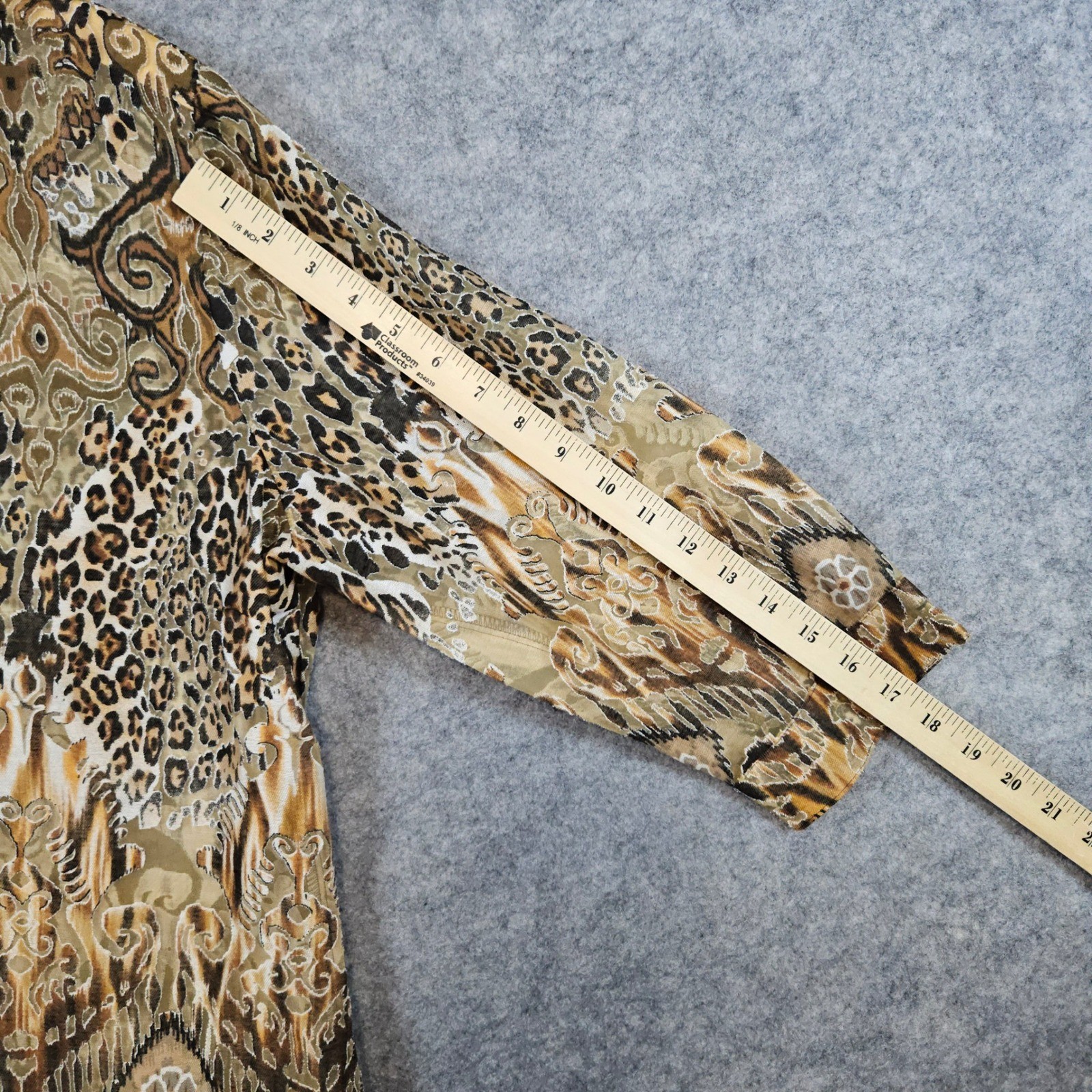 Elementz Leopard/Abstract Print Button Down Shirt… - image 9