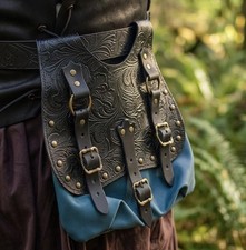 Rawblade Faux Leather Bastien Pouch: Medieval Renaissance Faire, Cosplay, LARP