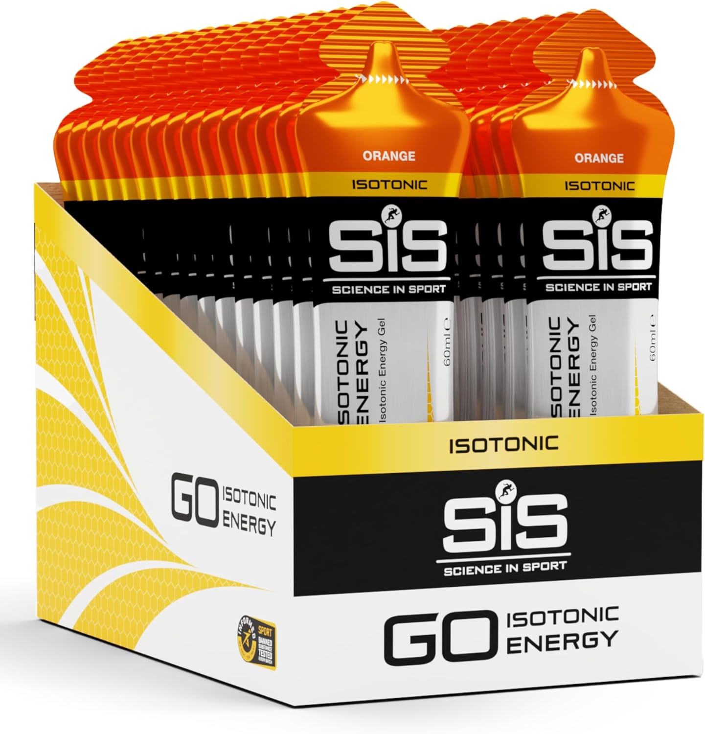 SiS GO Energy Gel Isotonico Arancia 30 Pack - Energia Rapida Maratona