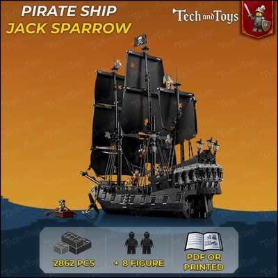 MOC PIRATENSCHIFF JACK SPATZ - 2862 STÜCK - 8 FIGUREN [OHNE KARTON]