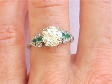 Art Deco Vintage 2.70 Ct White Diamond Engagement Ring 925 Sterling Silver