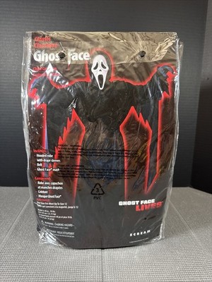 Ghost Face Scream Costume Official Kids Lic Mask Halloween Large Up To 12