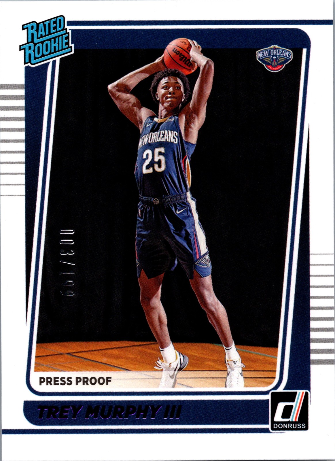 Trey Murphy III 2021-22 Donruss Rated Rookie Purple #/199 Pelicans #228