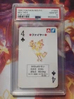 1996 Pokemon Moltres 4 of Clubs Red Charizard Poker Playing Card PSA 10 Gem Mint