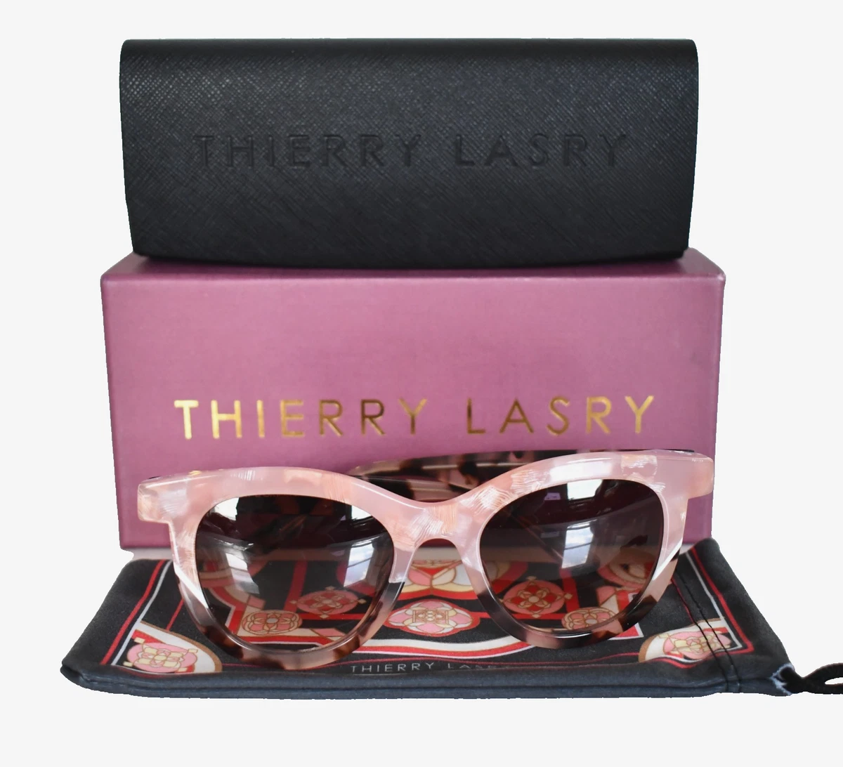 Thierry Lasry Therapy 935 Sunglasses 50-23-140 Red Blue Pattern‎ Handmade France ERD x Thierry Lasry Sunglasses – Backyardarchive main image 2